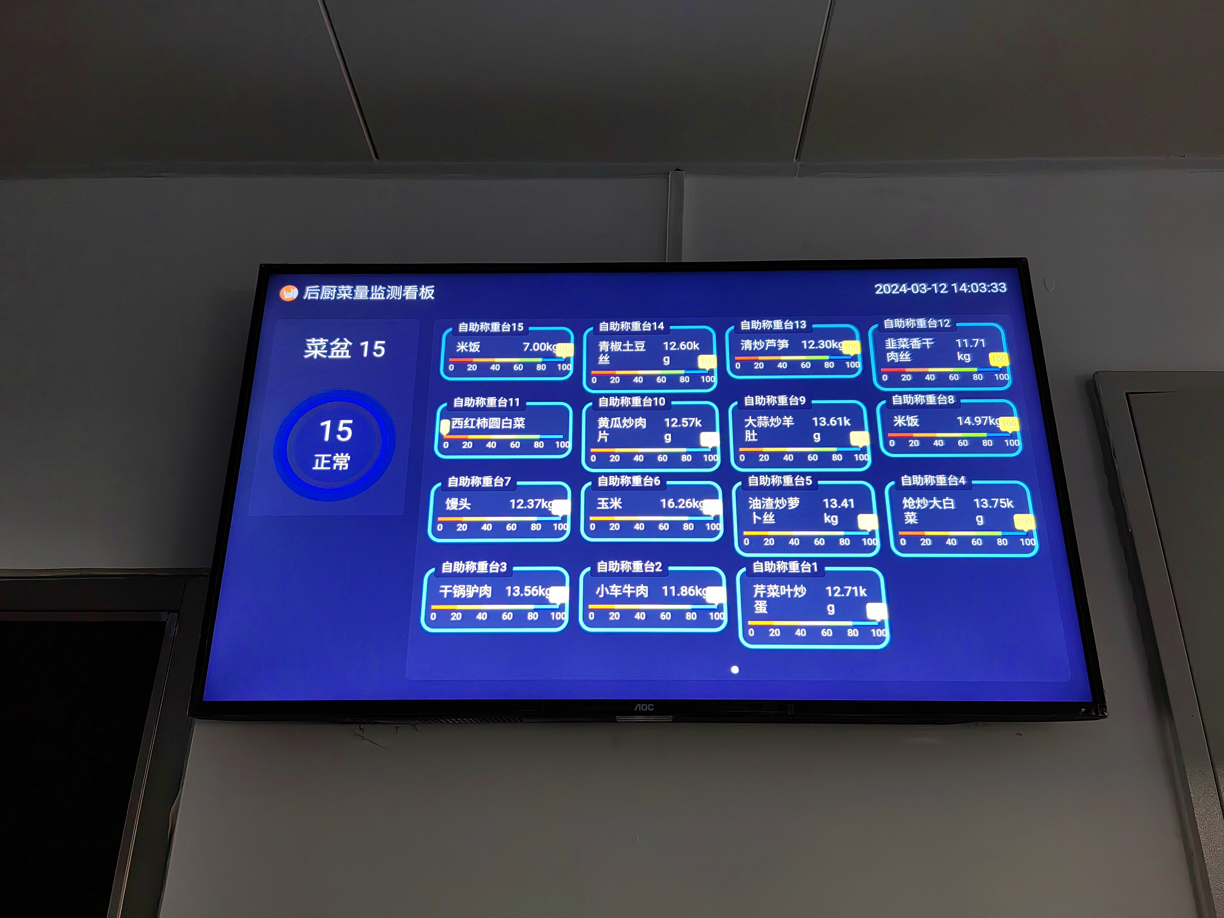 菜品余量看板应用场景图 1