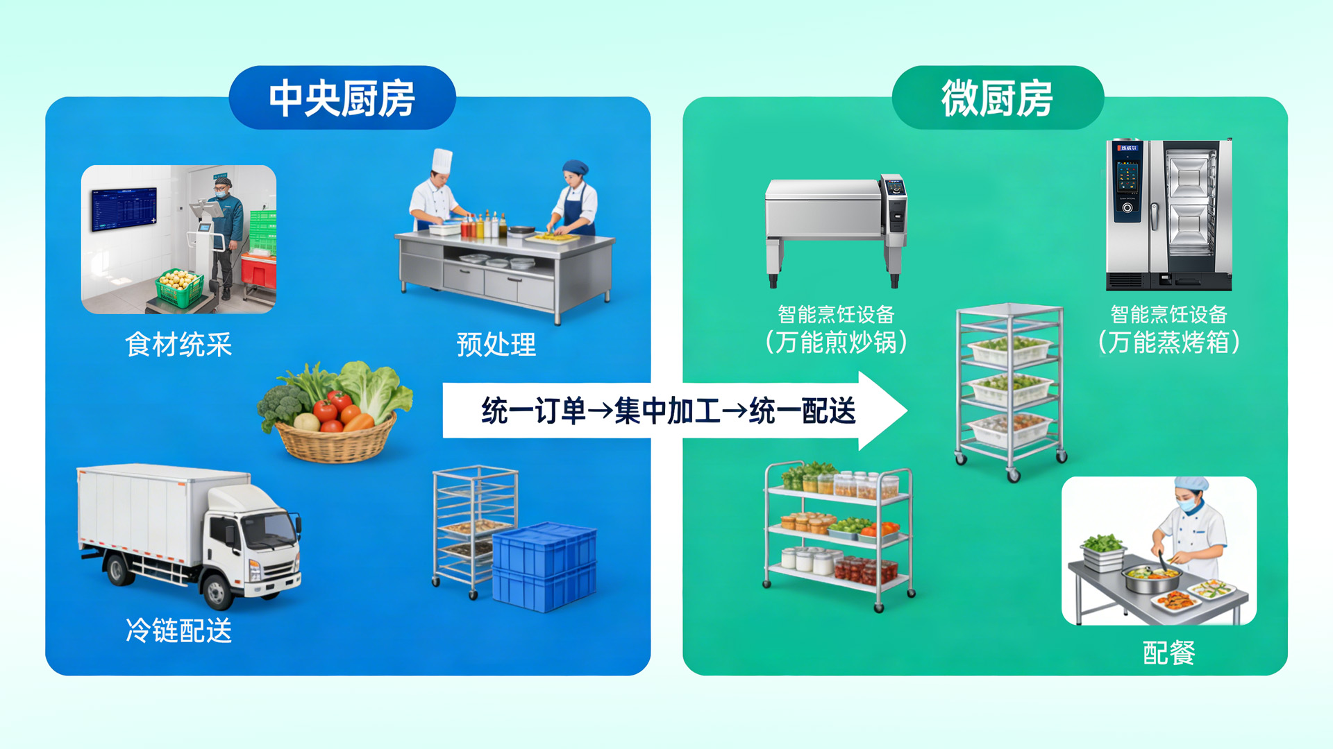 “双厨房”供餐